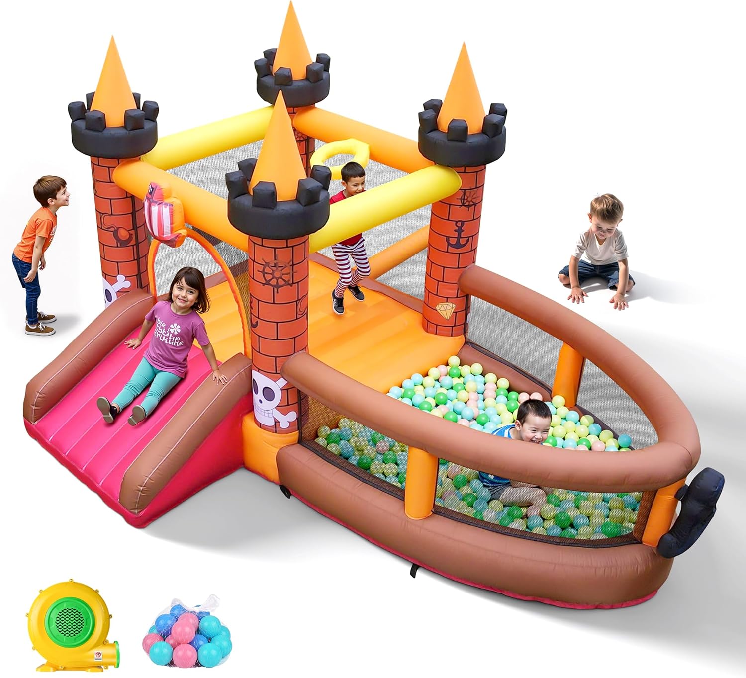 Kids Outdoor House - Inflatable Bounce House for Kid 3-8: