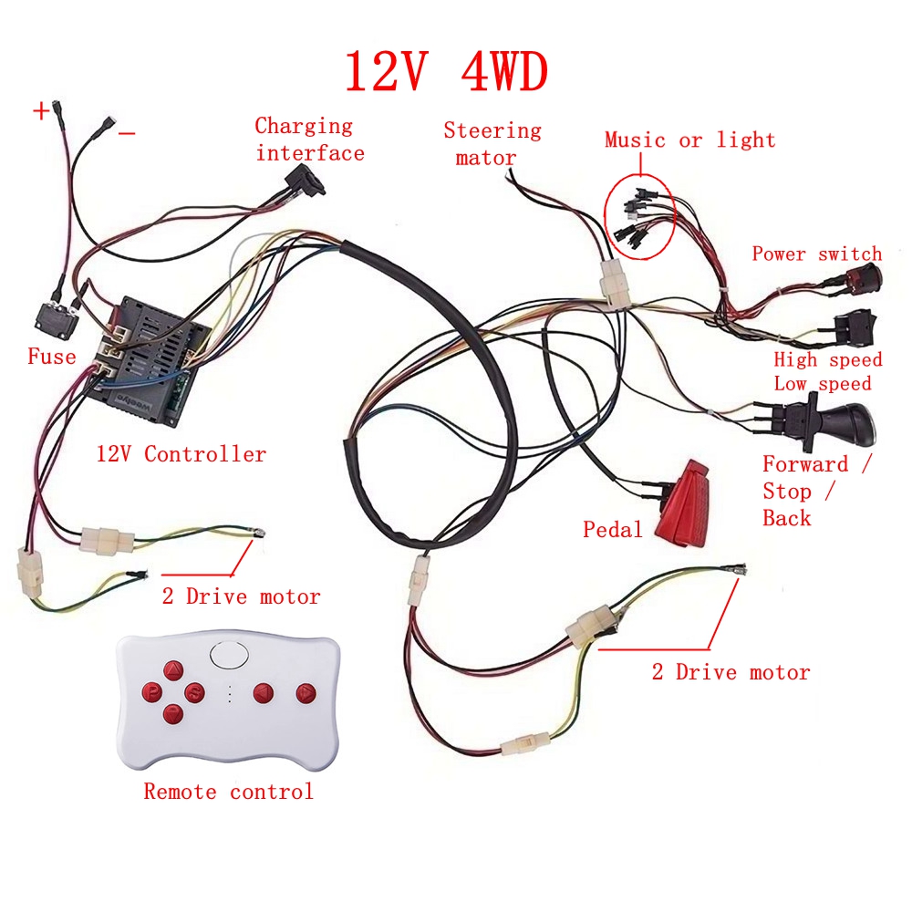Kids Outdoor Car - Child electric car DIY modified wire