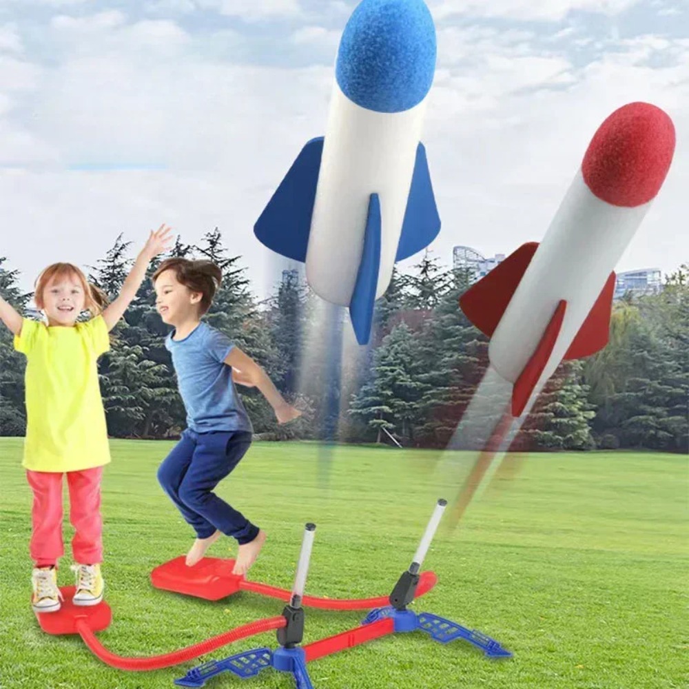 Kids Outdoor Jumping Toys - Kids Air Rocket Foot Pump Launcher