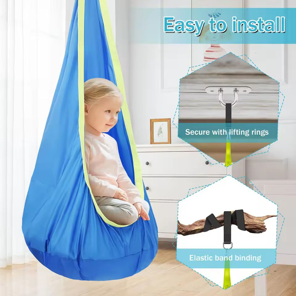 Kids Pod Swing Seat Nylon Hang - Kids Outdoor Chair Plastic ulasan dan harga