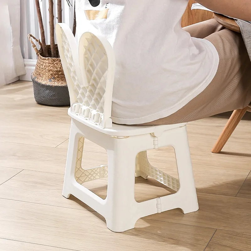 2PCS Thickened Rabbit Cartoon  - Kids Outdoor Chair Plastic ulasan dan harga