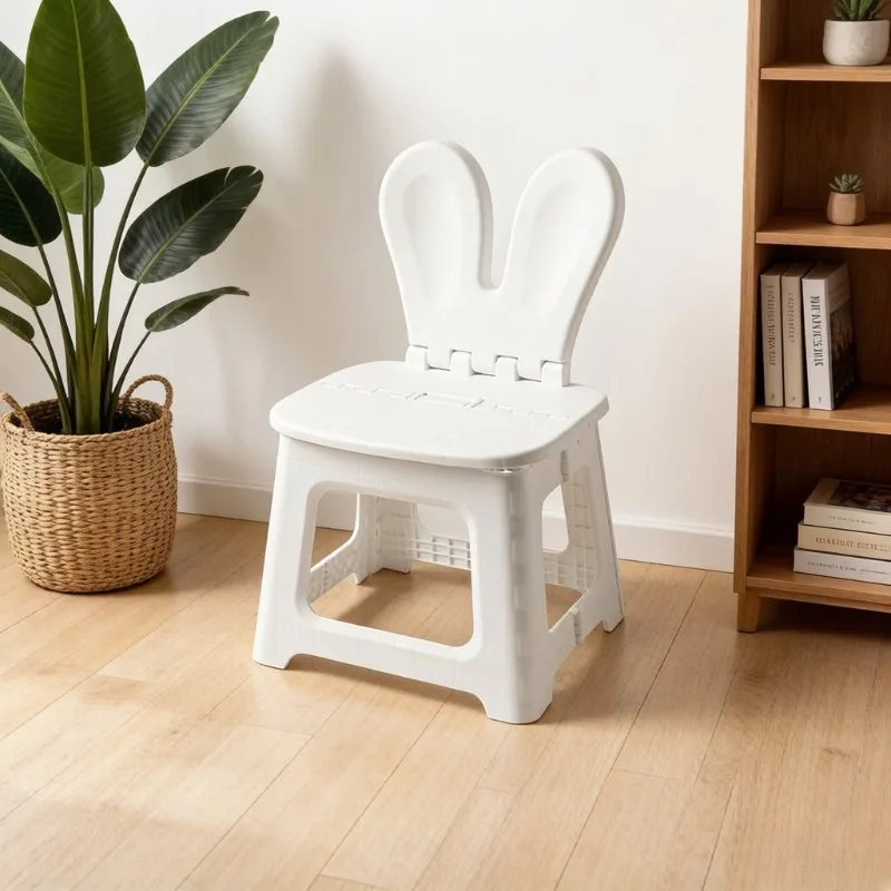 2PCS Thickened Rabbit Cartoon  - Kids Outdoor Chair Plastic ulasan dan harga