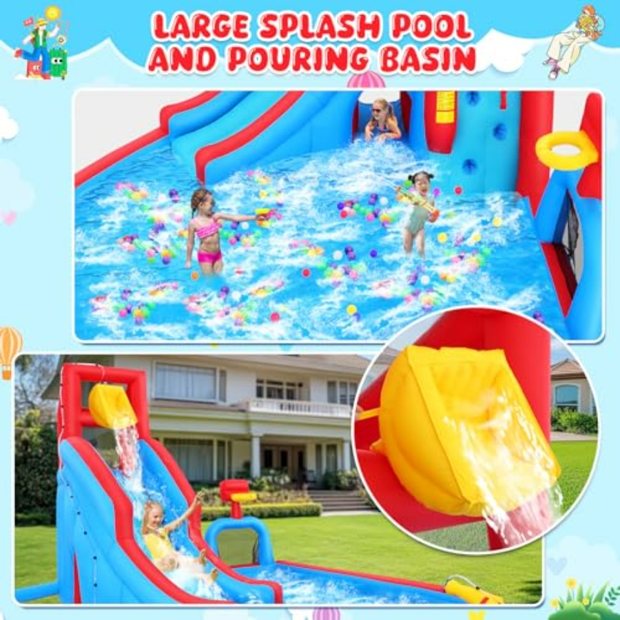 Backyard outdoor water slide i - Kids Outdoor House ulasan dan harga