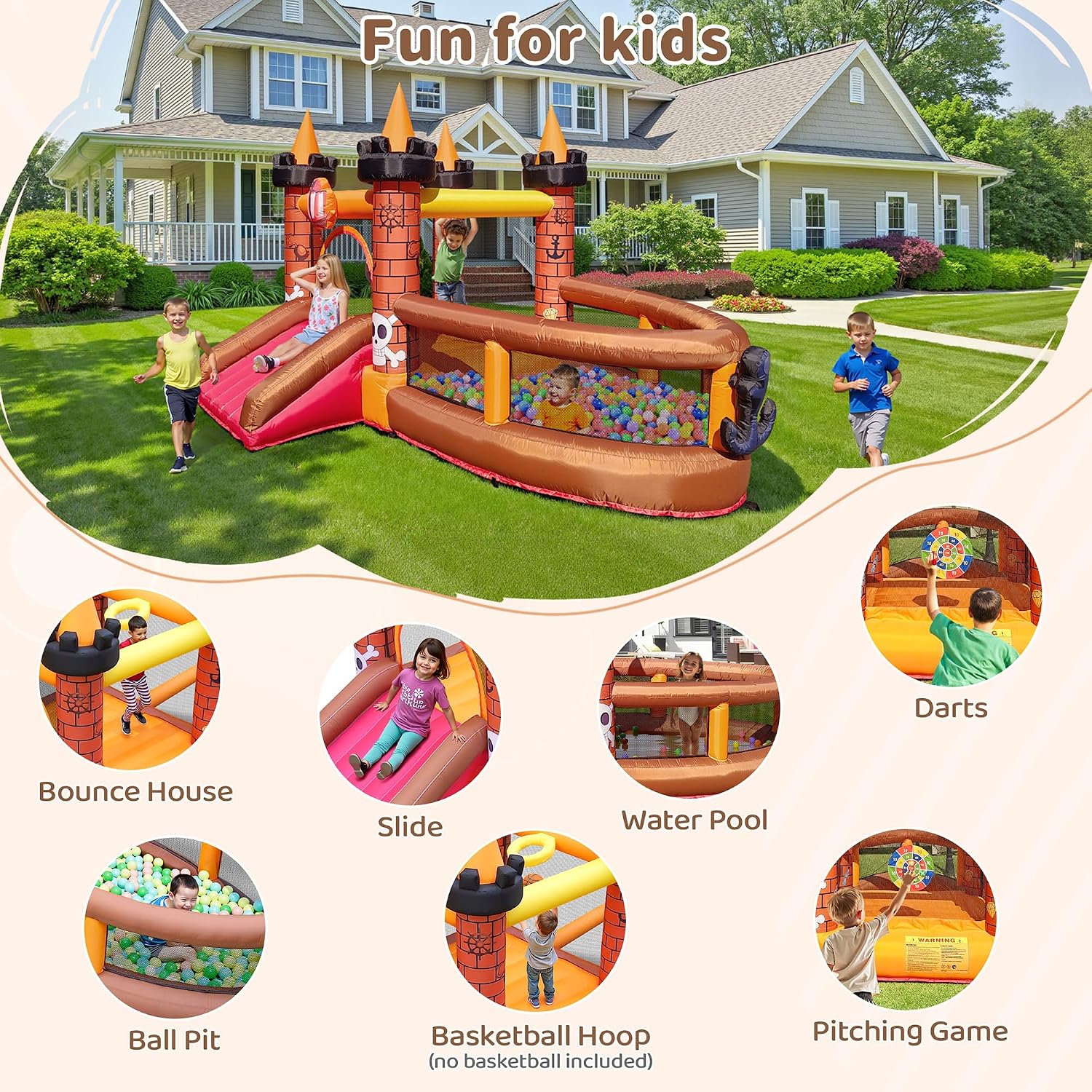 Inflatable Bounce House for Ki - Kids Outdoor House ulasan dan harga
