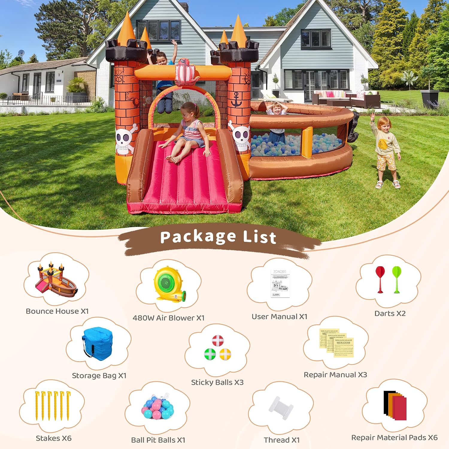 Inflatable Bounce House for Ki - Kids Outdoor House ulasan dan harga