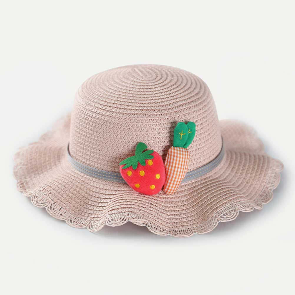 1Set Kids Straw Sun Protection - Kids Outdoor Hat ulasan dan harga