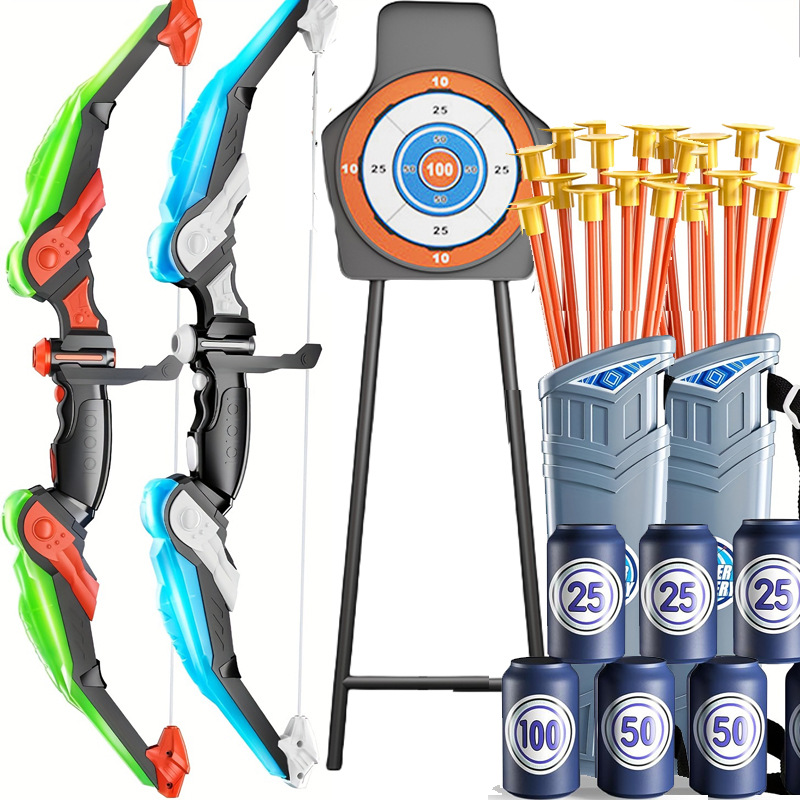 Kids LED Archery Toy Set, Hand - Kids Outdoor Archery Set ulasan dan harga
