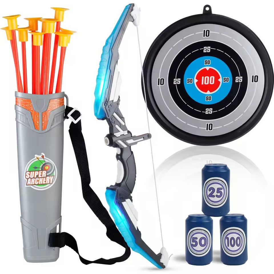 Kids LED Archery Toy Set, Hand - Kids Outdoor Archery Set ulasan dan harga