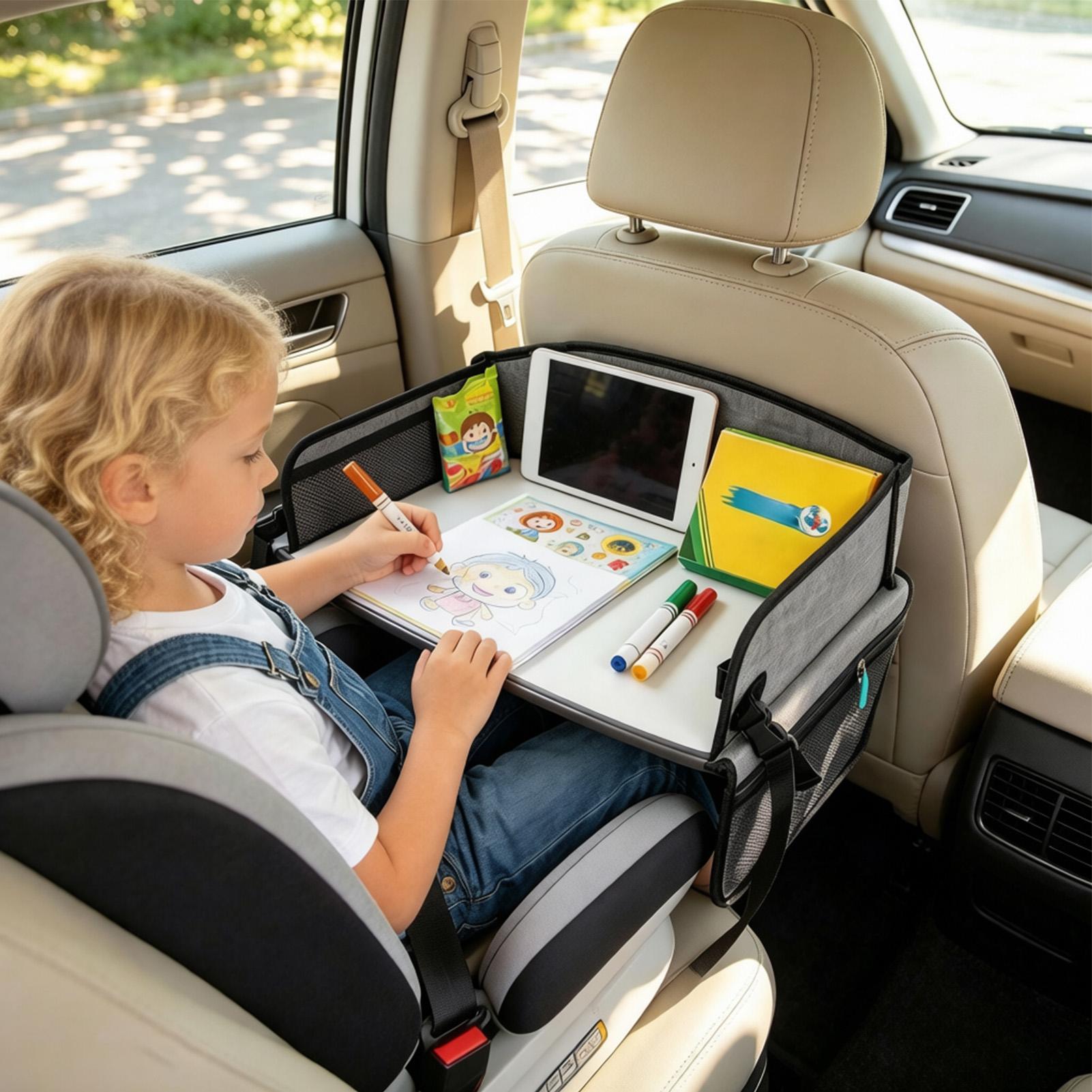 Car Seat Travel Tray With Pock - Kids Outdoor Car ulasan dan harga