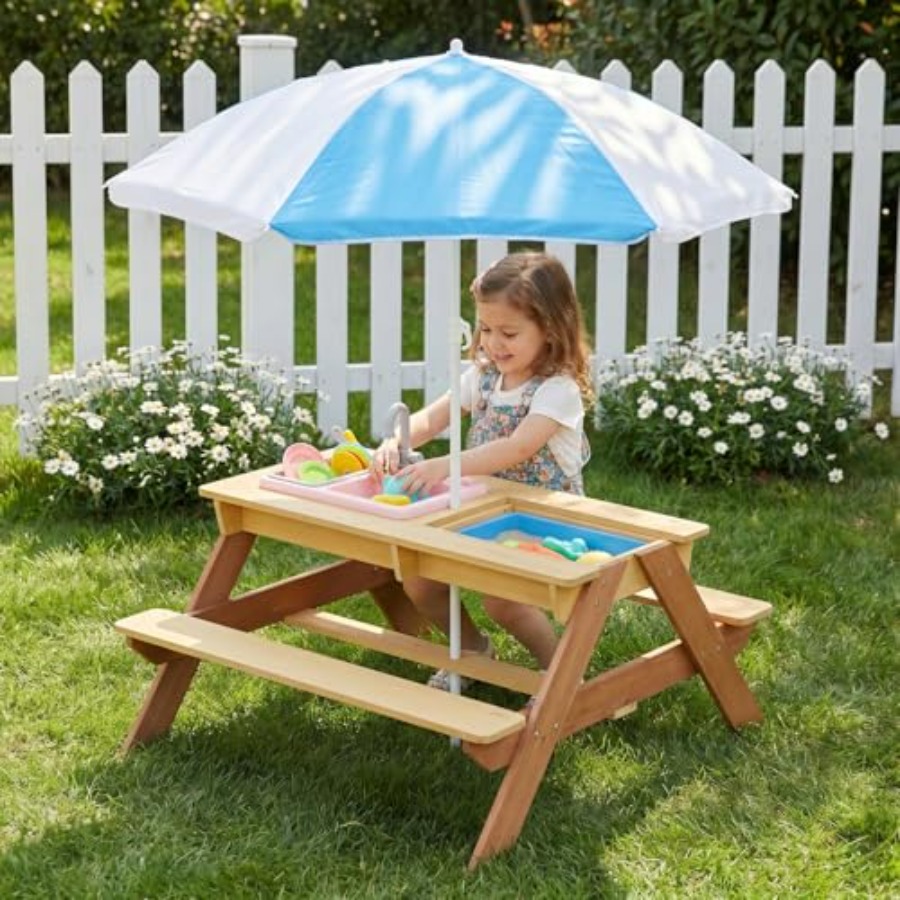 Outdoor kids picnic table with - Kids Outdoor Umbrella For Table ulasan dan harga