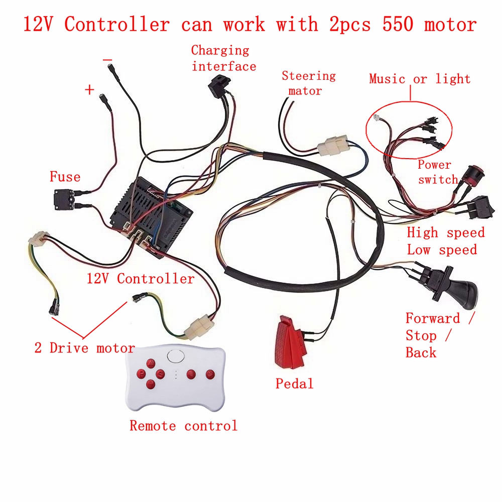 Child electric car DIY modifie - Kids Outdoor Car ulasan dan harga