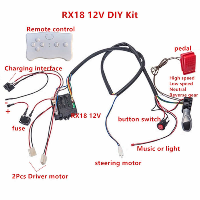 Child electric car DIY modifie - Kids Outdoor Car ulasan dan harga