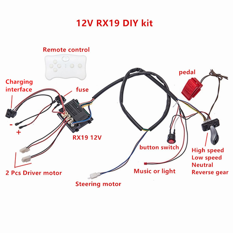 Child electric car DIY modifie - Kids Outdoor Car ulasan dan harga