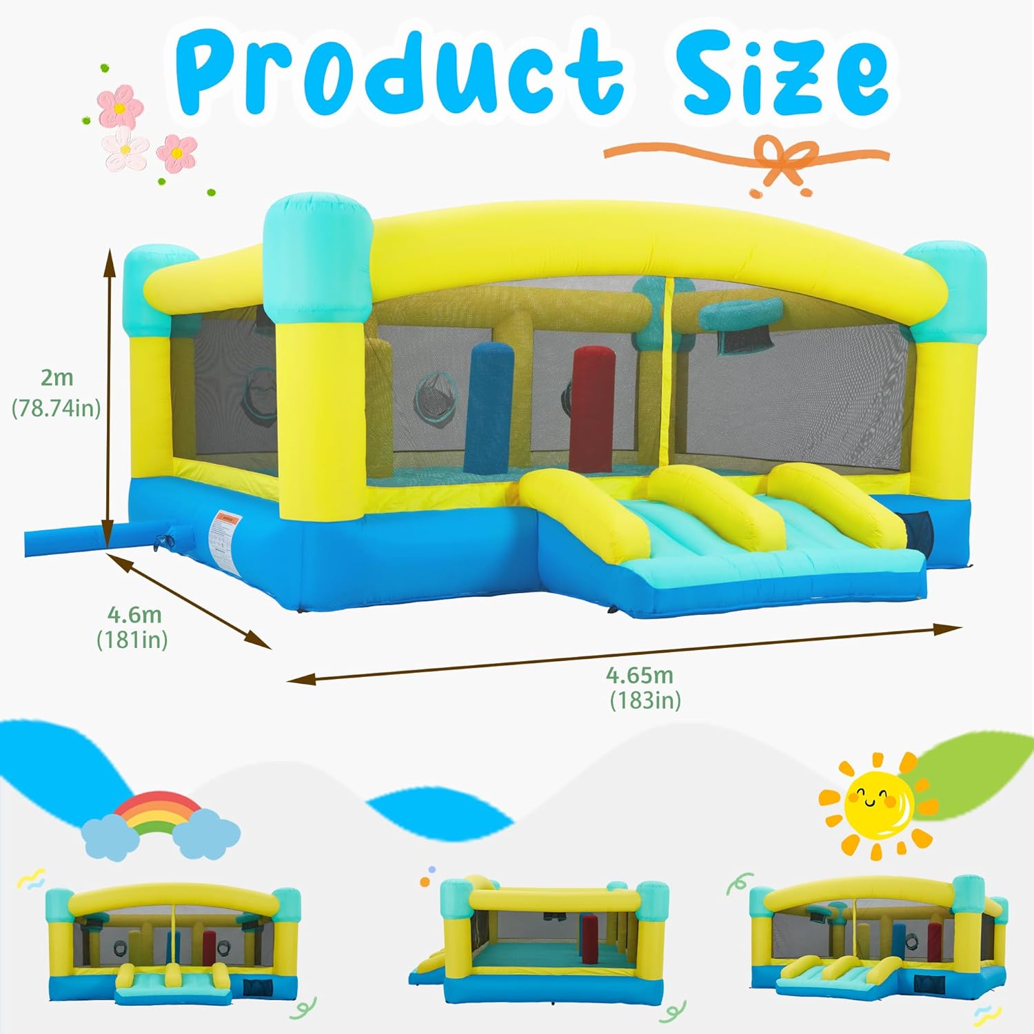 Big Bounce House,15 x 14.8 FT  - Kids Outdoor House ulasan dan harga