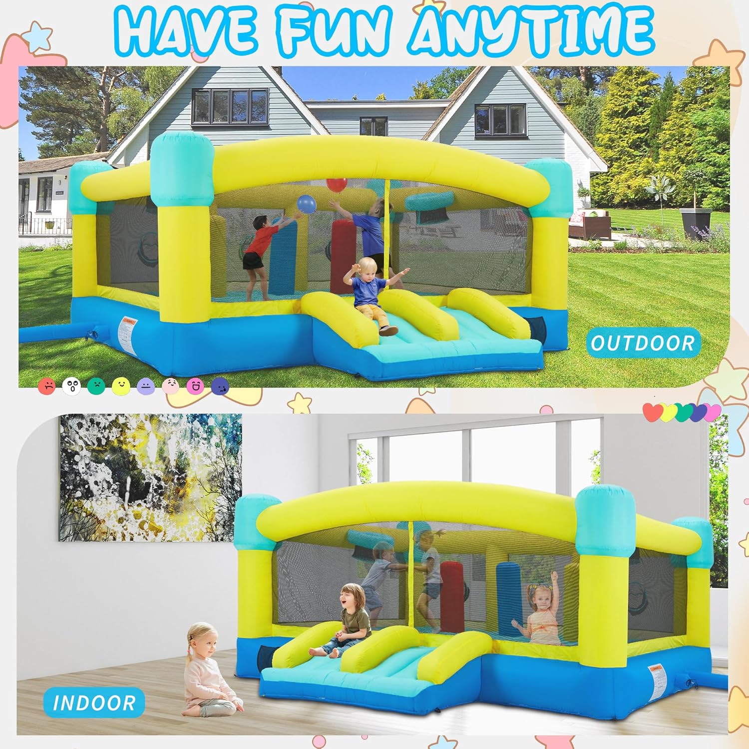 Big Bounce House,15 x 14.8 FT  - Kids Outdoor House ulasan dan harga