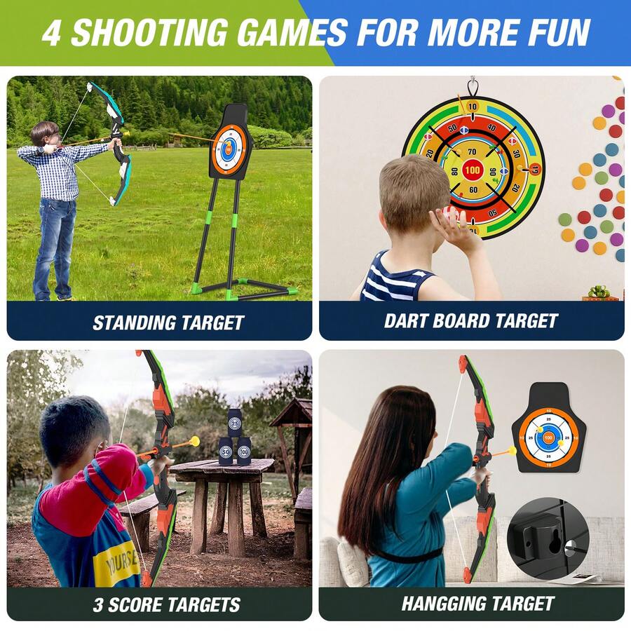 2 Pack Kids Bow And Arrow With - Kids Outdoor Archery Set ulasan dan harga