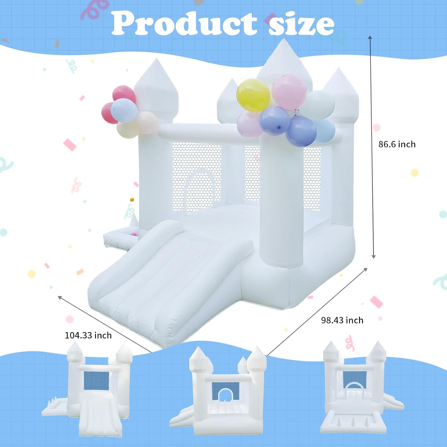 White Bounce House, Indoor and - Kids Outdoor House ulasan dan harga