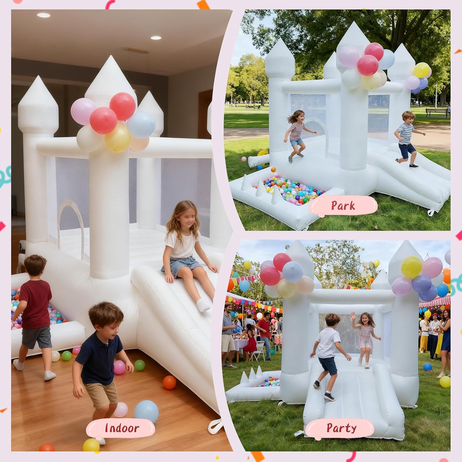 White Bounce House, Indoor and - Kids Outdoor House ulasan dan harga