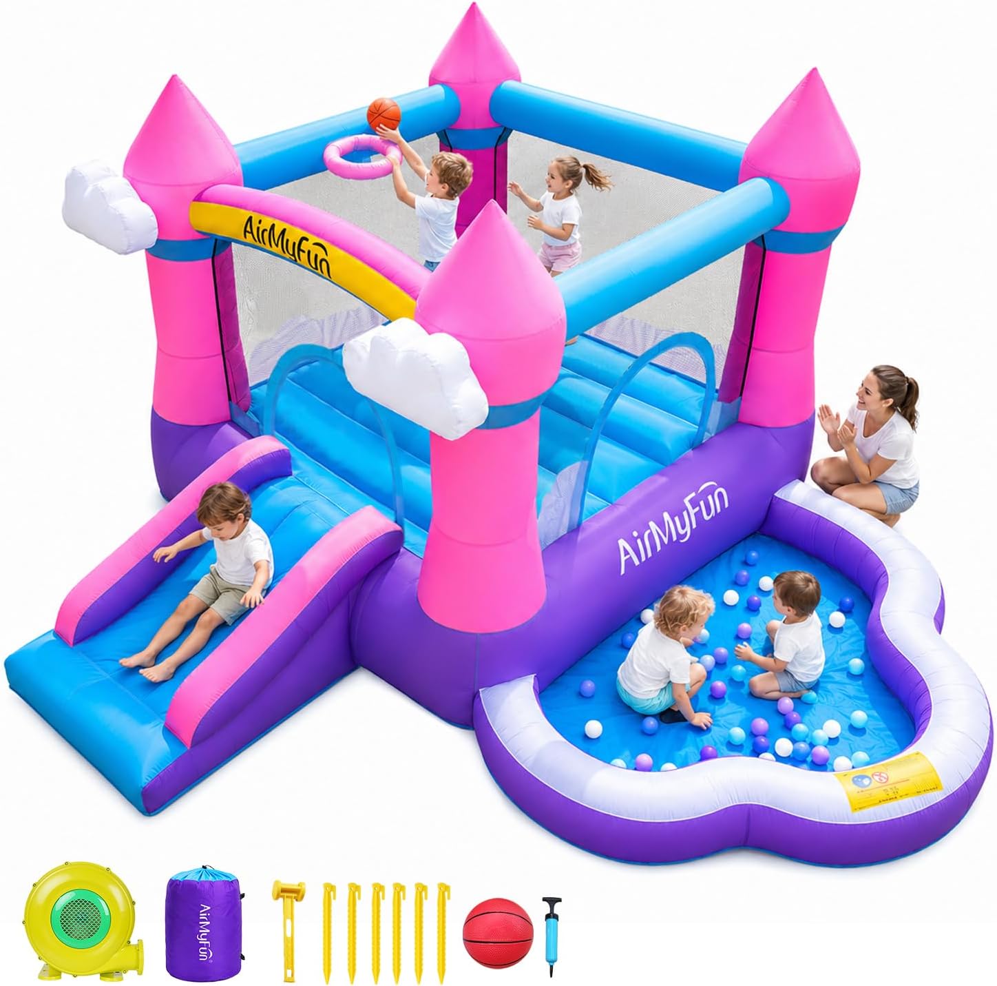 Pink Indoor/Outdoor Inflatable - Kids Outdoor House ulasan dan harga