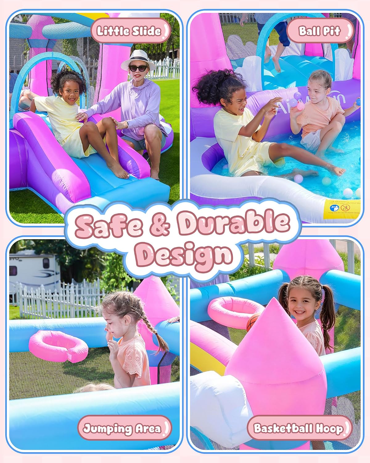 Pink Indoor/Outdoor Inflatable - Kids Outdoor House ulasan dan harga