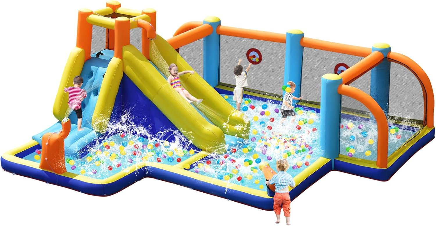 Giant Inflatable Water Slide B - Kids Outdoor House ulasan dan harga