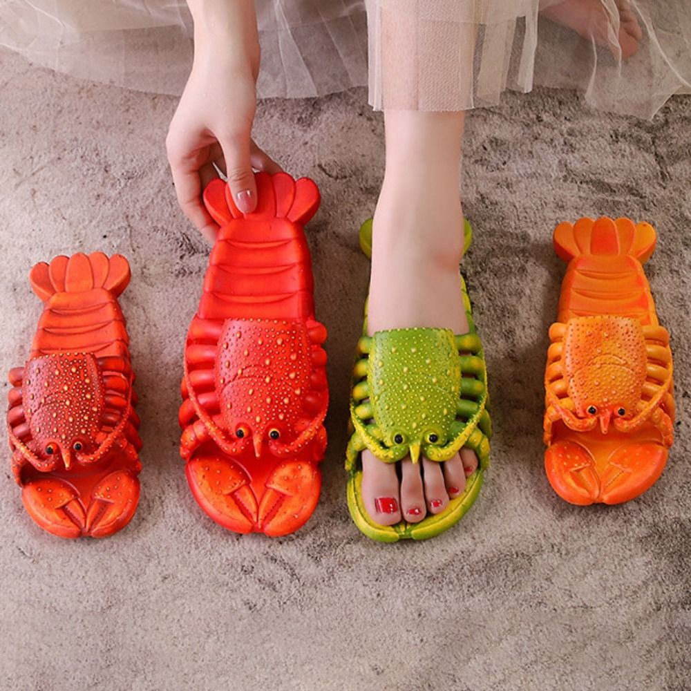 Unique Cartoon Lobster Slipper - Kids Outdoor Shoes ulasan dan harga