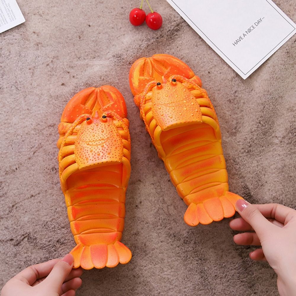 Unique Cartoon Lobster Slipper - Kids Outdoor Shoes ulasan dan harga