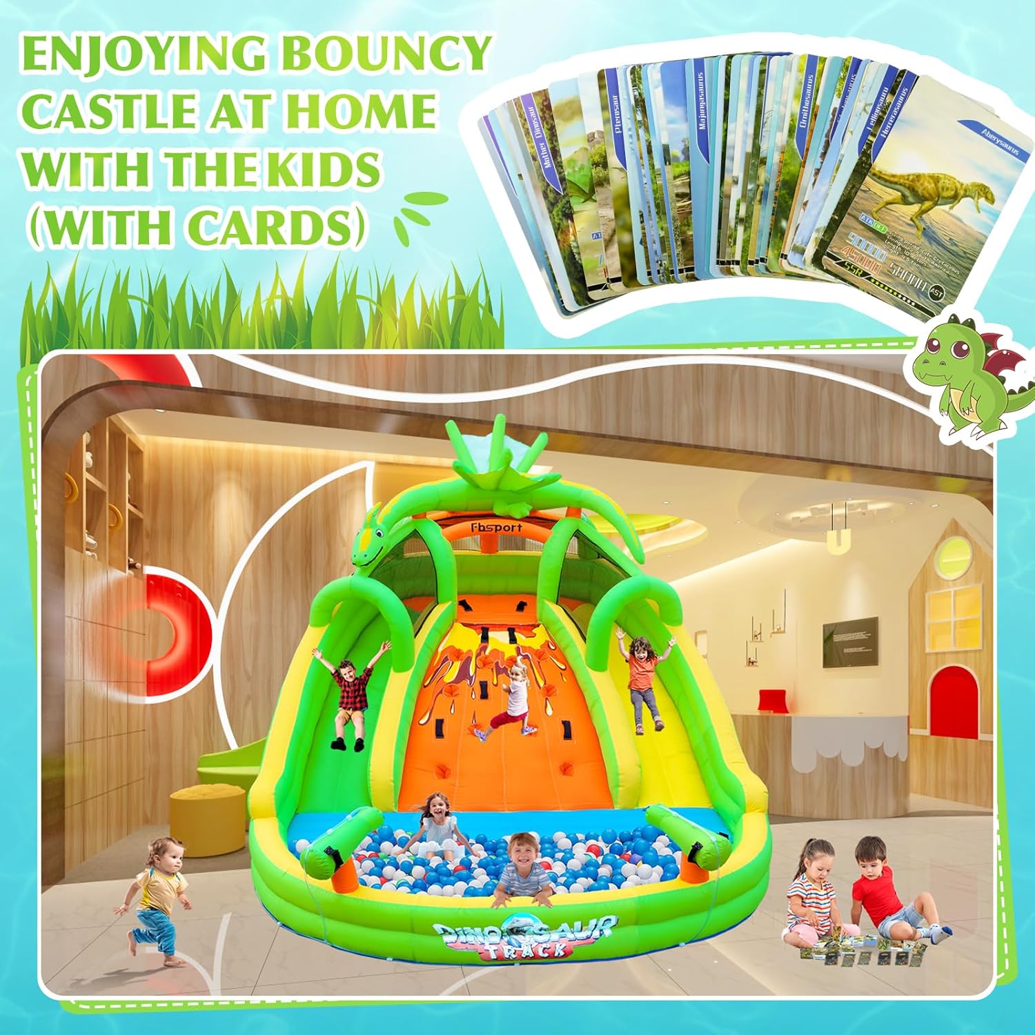 Kids Inflatable Bounce House w - Kids Outdoor House ulasan dan harga