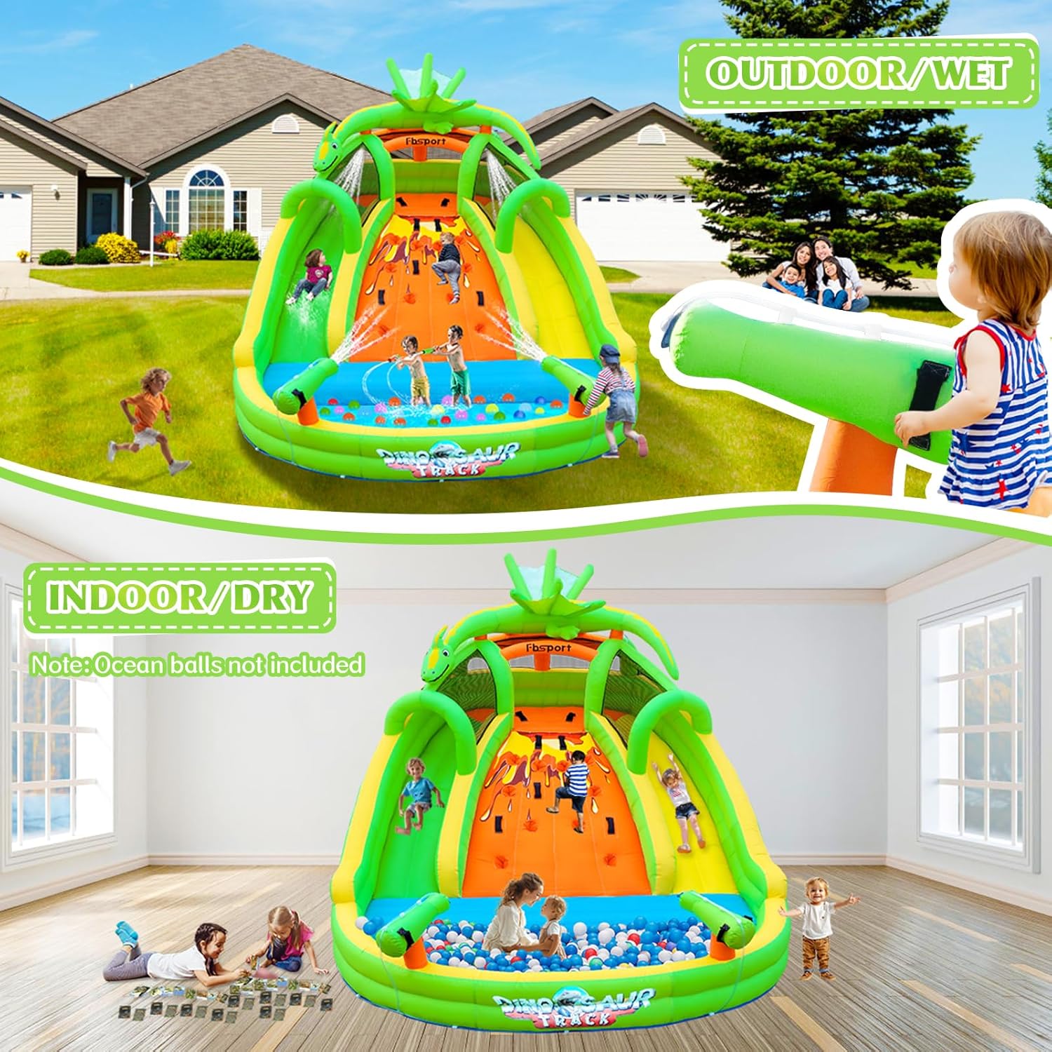 Kids Inflatable Bounce House w - Kids Outdoor House ulasan dan harga