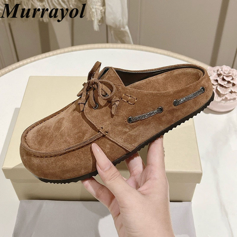 Lazy Mules Women Cow Suede Clo - Kids Outdoor Shoes ulasan dan harga