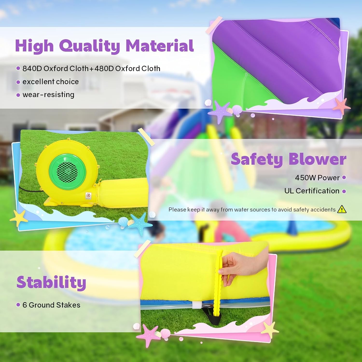 13x14FT Inflatable Bounce Hous - Kids Outdoor House ulasan dan harga