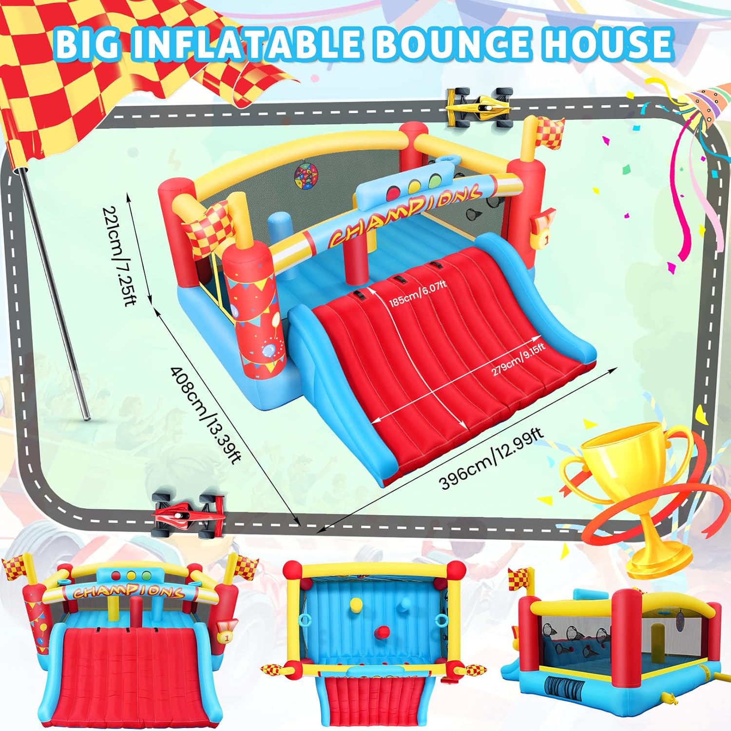 13FT Big Inflatable Bounce Hou - Kids Outdoor Games ulasan dan harga