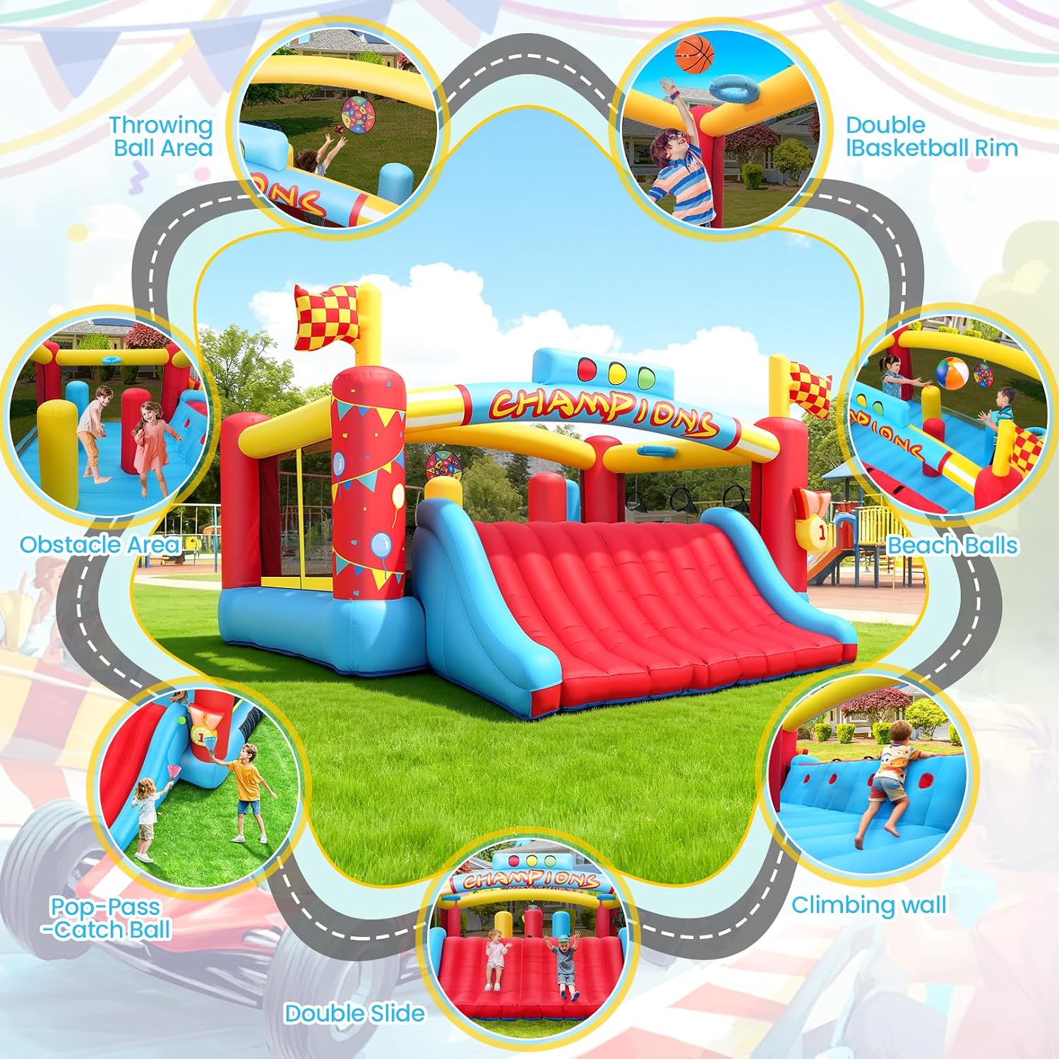 13FT Big Inflatable Bounce Hou - Kids Outdoor Games ulasan dan harga