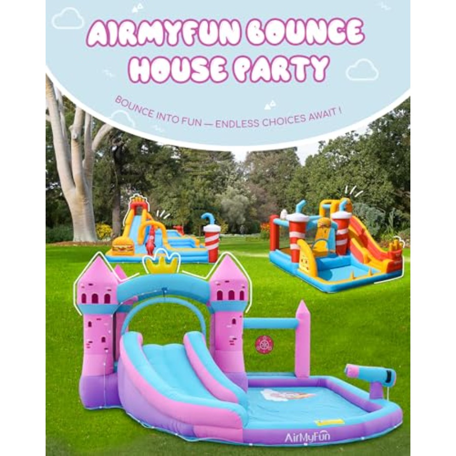 Backyard inflatable waterslide - Kids Outdoor Bounce House ulasan dan harga