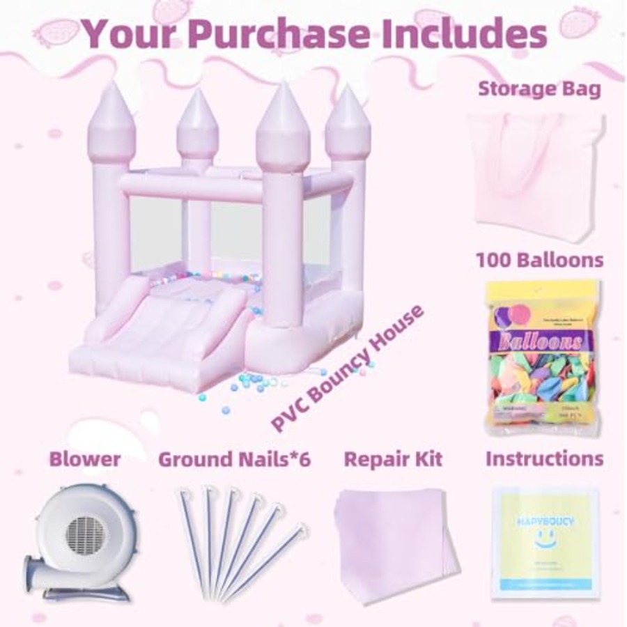 PVC bounce house for kids 3-6  - Kids Outdoor House ulasan dan harga