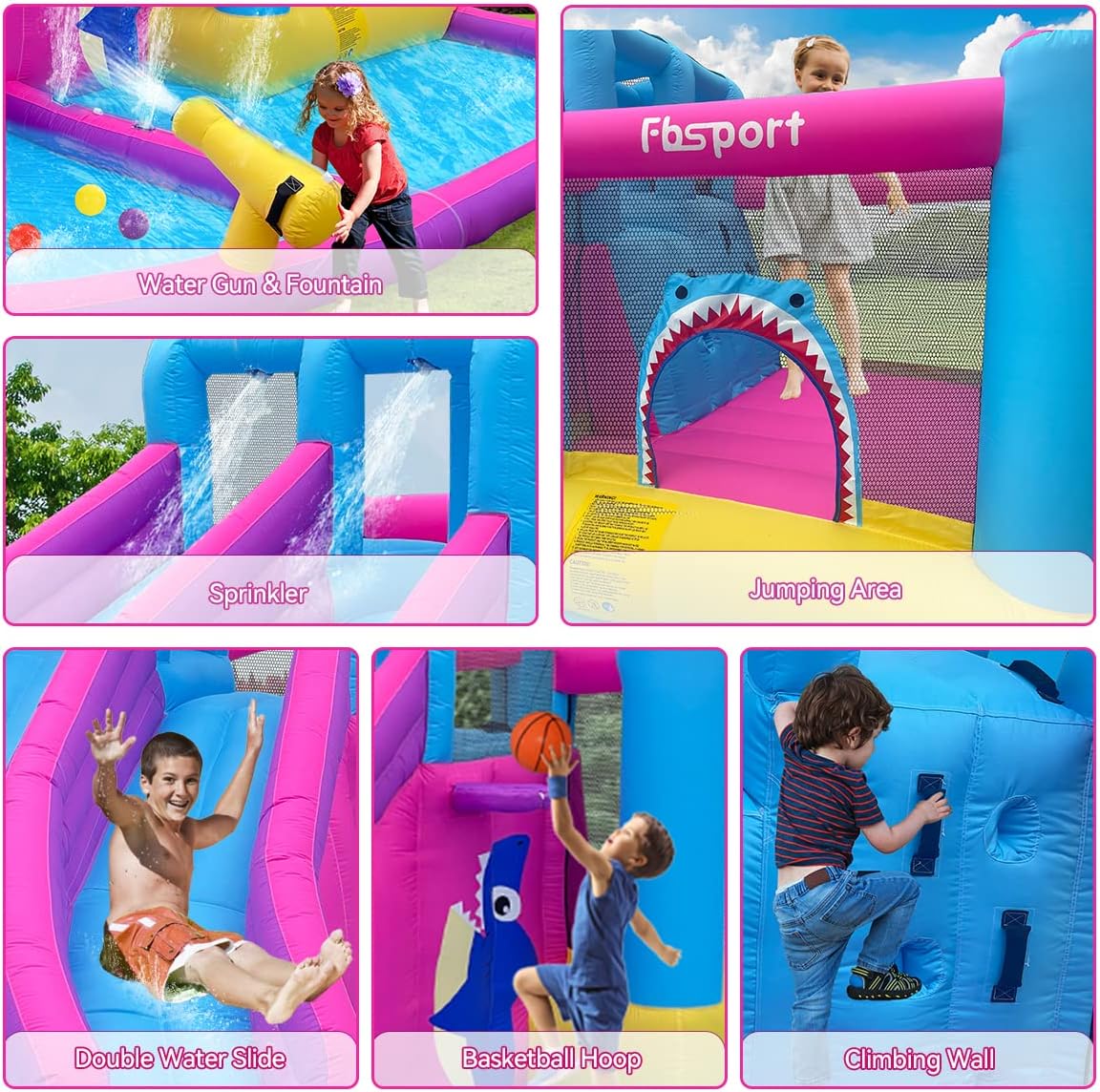 Twin Water Slides Inflatable B - Kids Outdoor House ulasan dan harga