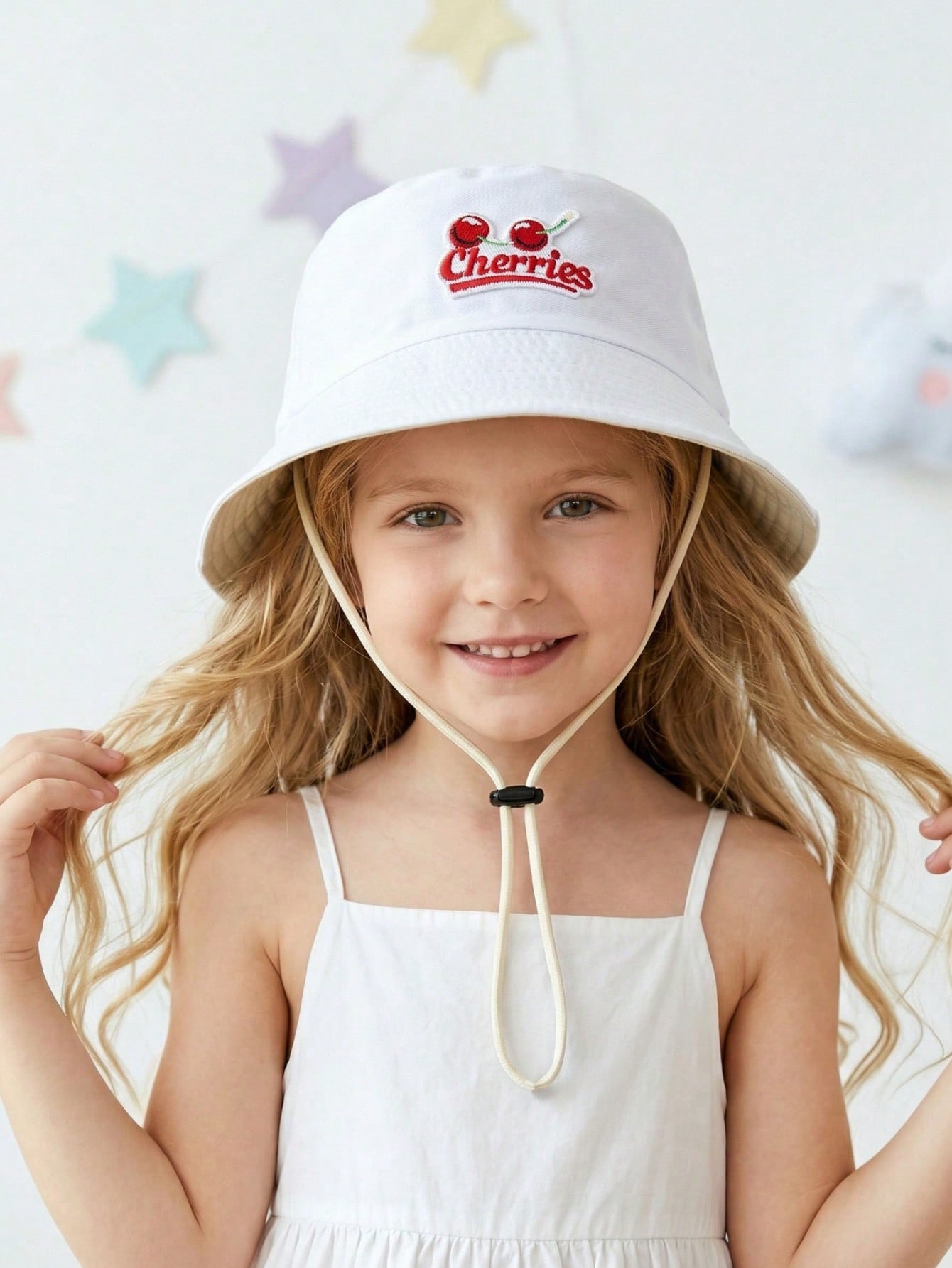 1Pc 2-6Y Kids Red Cherry Fishe - Kids Outdoor Hat ulasan dan harga