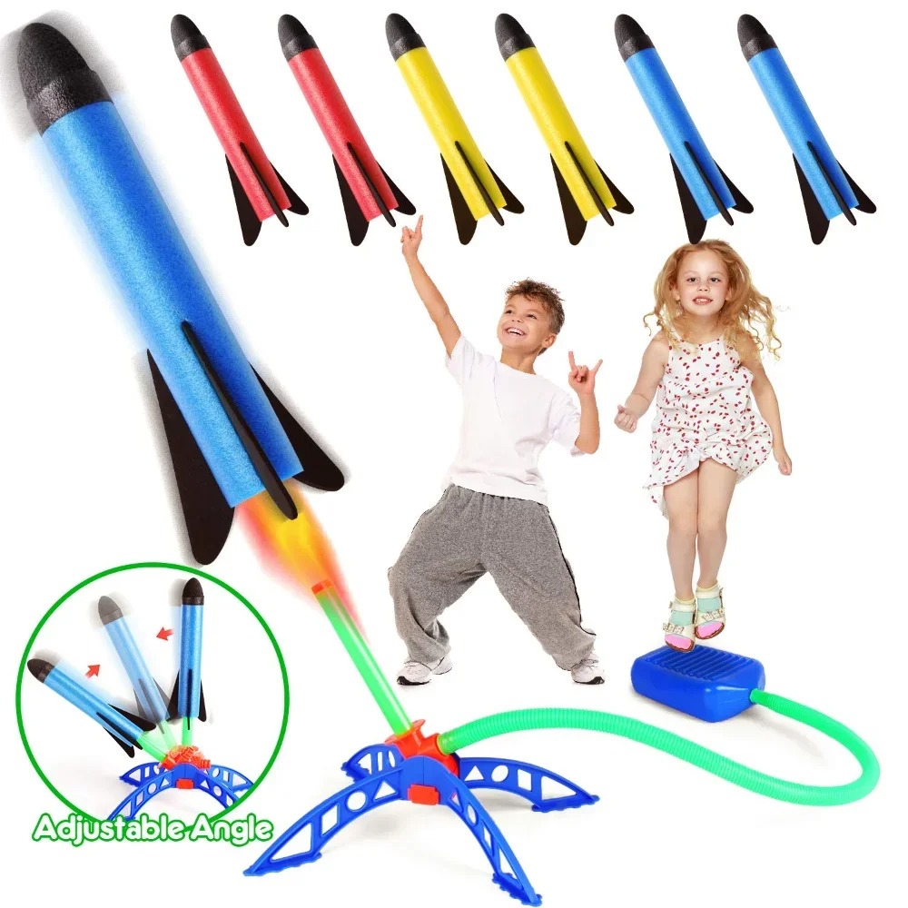 Kids Air Rocket Foot Pump Laun - Kids Outdoor Jumping Toys ulasan dan harga